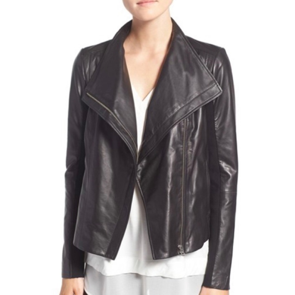 Trouve Genuine Leather Moto Jacket